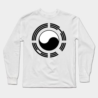 Korean Patriot Flag Series (Black and White) Long Sleeve T-Shirt